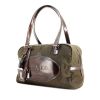 Prada handbag in khaki canvas and brown leather - 00pp thumbnail
