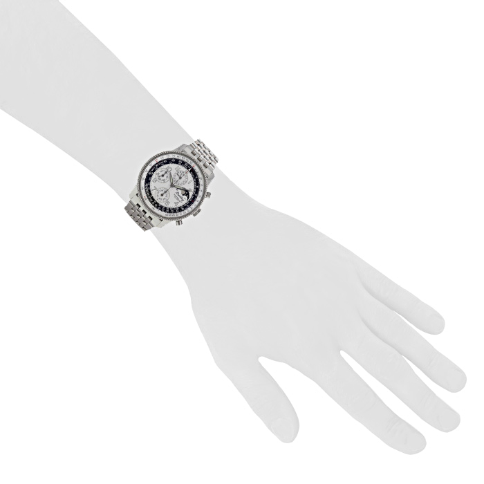 Montre Breitling Montbrillant Olympus en acier Ref :  A19350 Vers  2000 - Detail D1