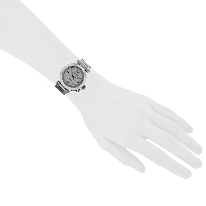 Cartier Pasha watch in stainless steel Circa 2000 - Detail D1