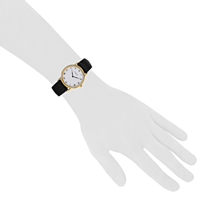 Montre Patek Philippe Calatrava Clous De Paris en or jaune Ref :  3992 Vers  2000 - Detail D1