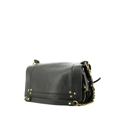 Sac bandoulière en cuir noir