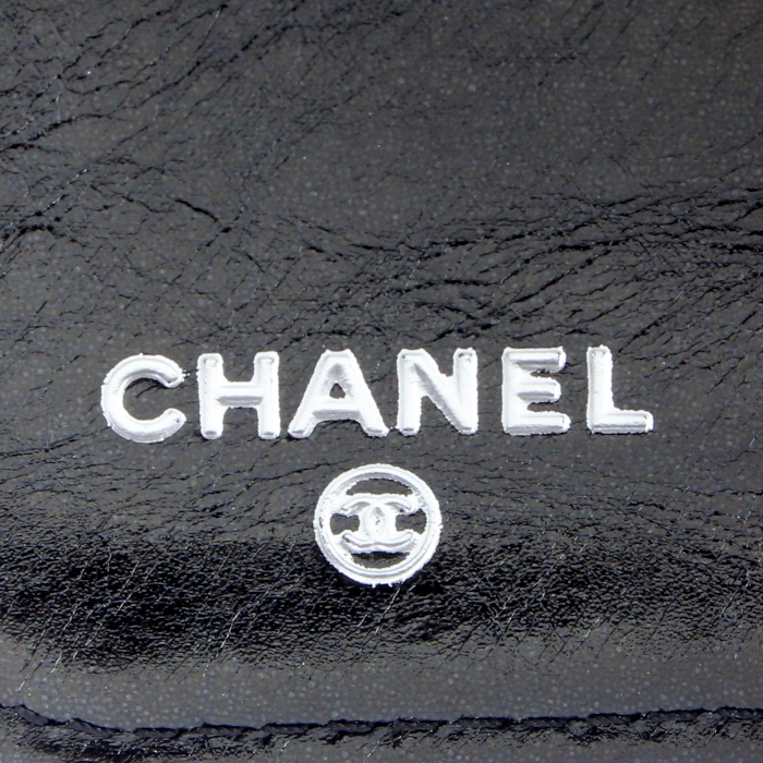 Billetera Chanel Chanel 2.55 - Wallet en cuero acolchado negro - Detail D2