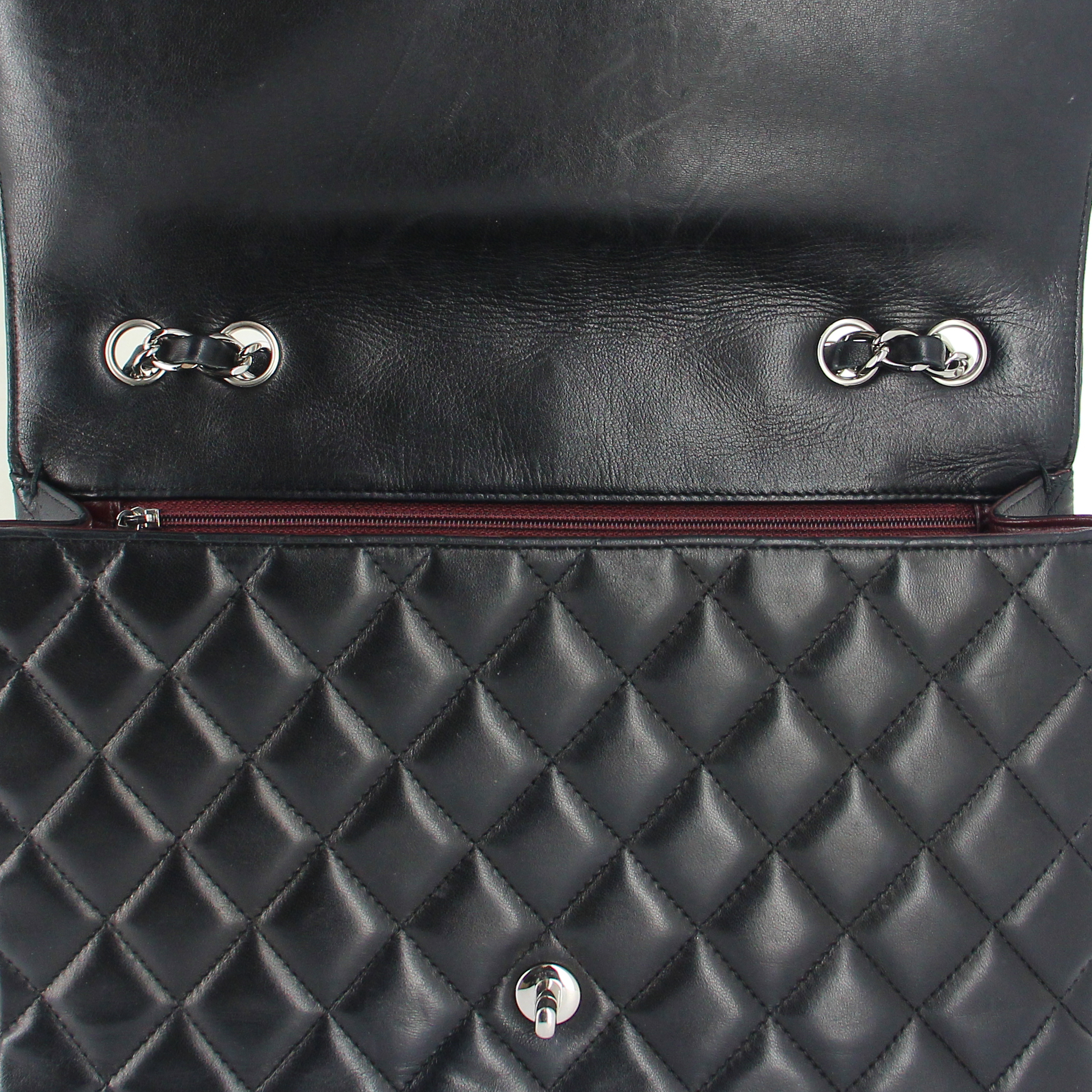 Borsa Timeless jumbo in pelle trapuntata nera - Detail D3