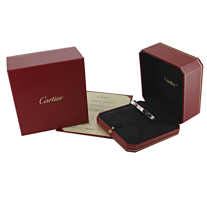 Bracciale Cartier Love in oro bianco - Detail D2