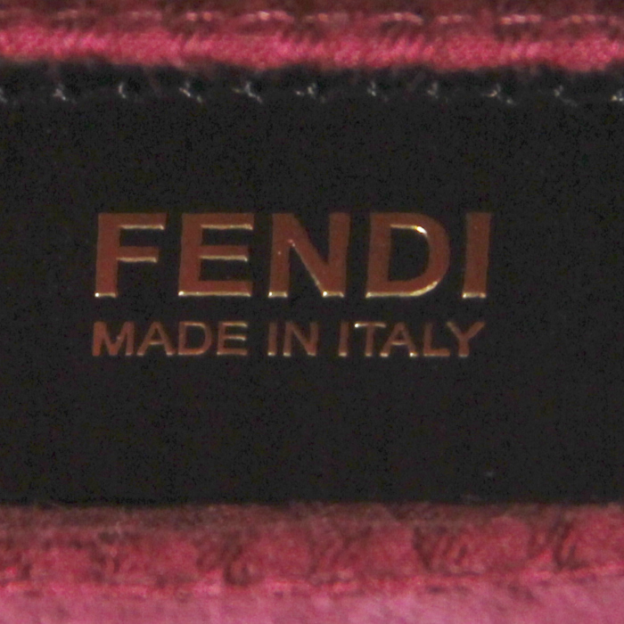 Fendi 2 Jours handbag in pink leather - Detail D4