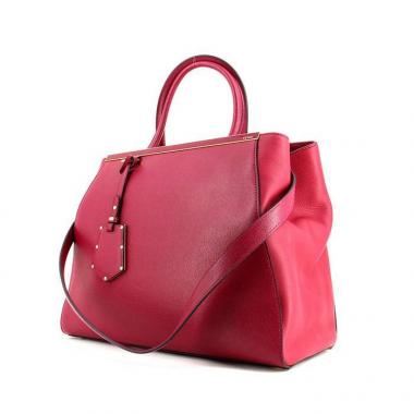 Bolso de mano Fendi 2 Jours en cuero rosa