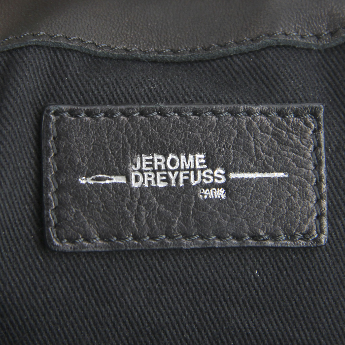 Sac à main Jerome Dreyfuss en cuir noir - Detail D4