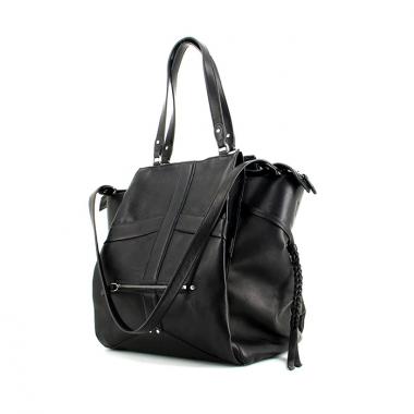Borsa in pelle nera