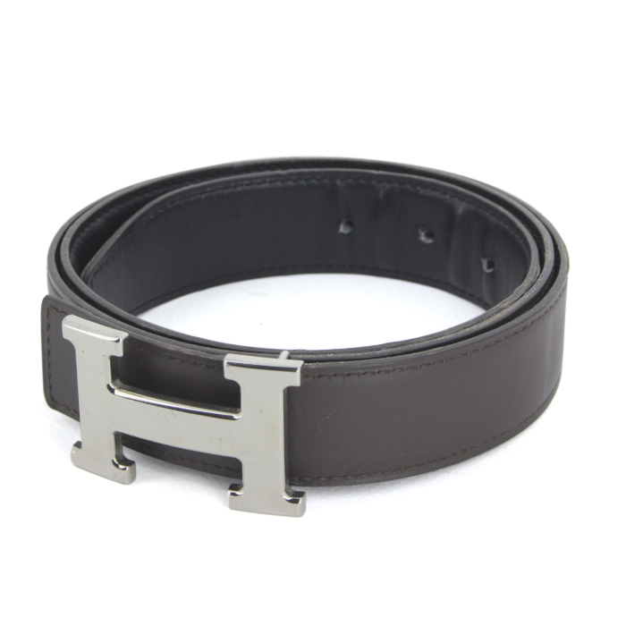 Cintura in pelle box nera - Detail D3