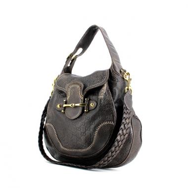 Borsa Gucci Pelham in pelle monogram marrone