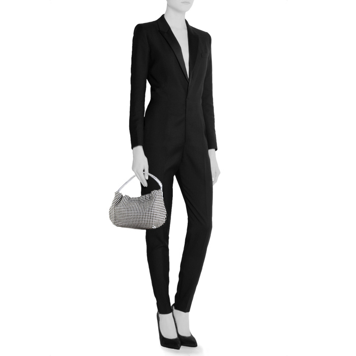 Borsa in pelle bianca con borchie - Detail D1