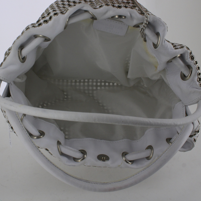 Sonia Rykiel handbag in white leather - Detail D2