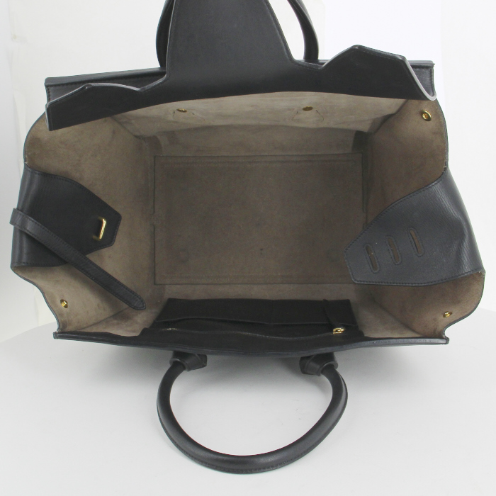 Celine Tie Bag handbag in black leather - Detail D2