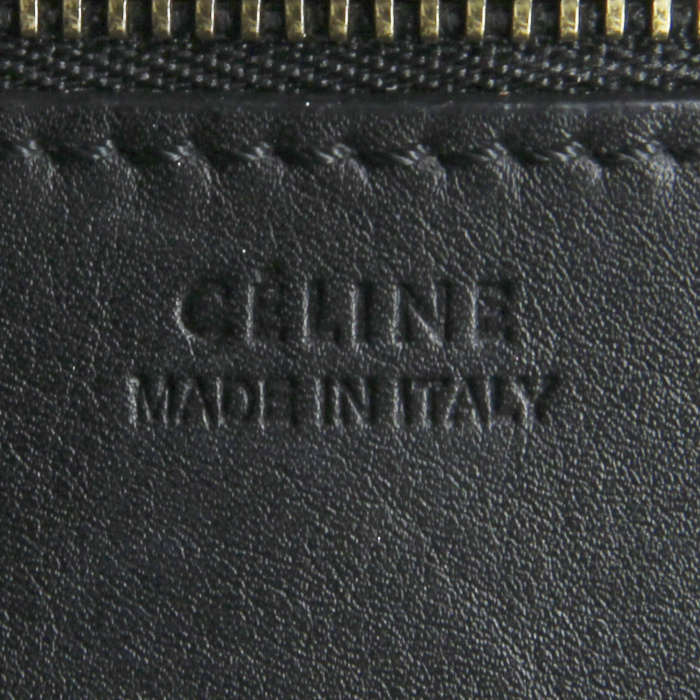 Celine Tie Bag handbag in black leather - Detail D3