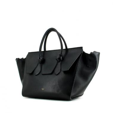 Sac à main Celine Tie Bag en cuir noir