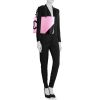 Bolso Cabás Chanel Cambon en cuero acolchado rosa y negro - Detail D1 thumbnail