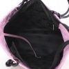 Shopping bag Cambon in pelle trapuntata rosa e nera - Detail D2 thumbnail