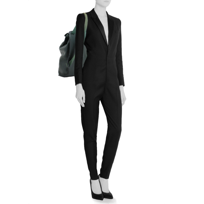 Zaino in pelle verde - Detail D1