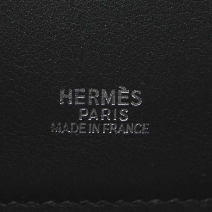 Hermes backpack in green leather - Detail D3