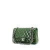Chanel Timeless handbag in green patent quilted leather - 00pp thumbnail