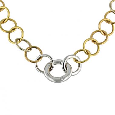 Collana Pomellato Lucciole in oro giallo,  oro rosa e oro bianco e diamante