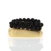 Anello Fred Success Caviar modello medio in oro giallo e onice - 360 thumbnail