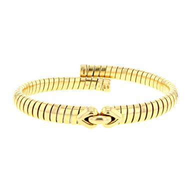 Brazalete articulado Bulgari Tubogas en oro amarillo y acero
