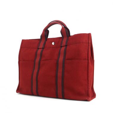 Sac cabas Hermes Toto Bag - Shop Bag en toile rouge