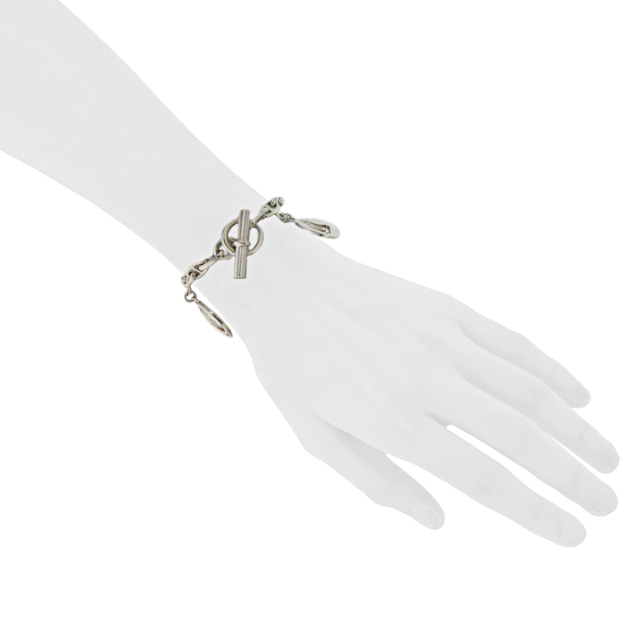 Bracciale Hermes Chaine d'Ancre modello piccolo in argento - Detail D1