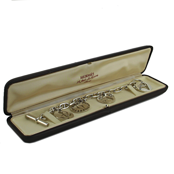 Brazalete época años 80 Hermes Chaine d'Ancre modelo pequeño en plata - Detail D2