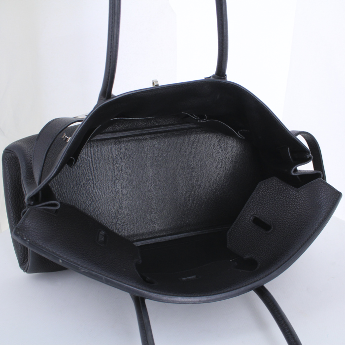 Borsa Hermes Birkin Shoulder in pelle togo nera - Detail D2