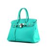 Hermes Birkin 30 cm handbag in blue Lagon Swift leather - 00pp thumbnail