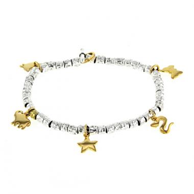 Brazalete Pomellato Dodo en plata y oro amarillo
