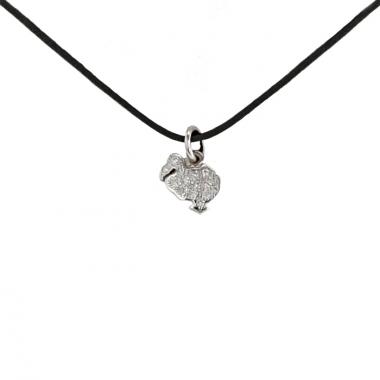 Pendentif Pomellato Dodo en or blanc et diamants