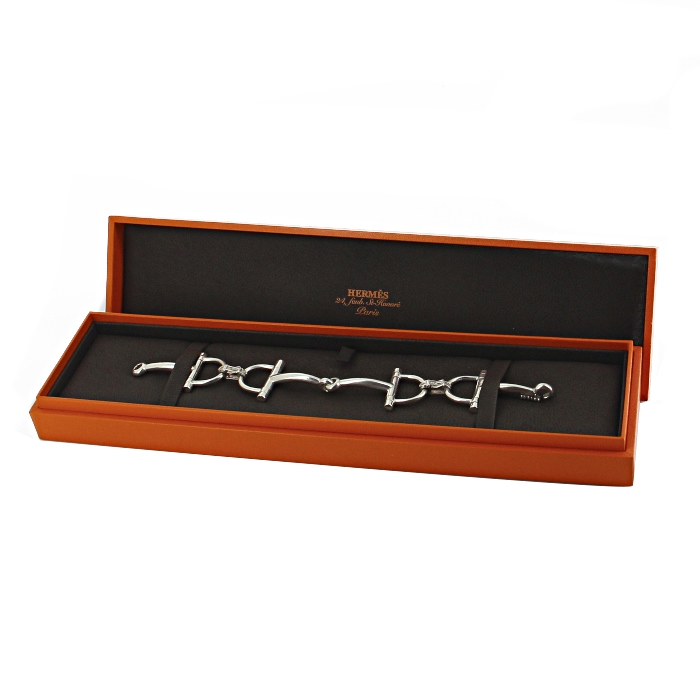 Hermes Mors articulated bracelet in silver