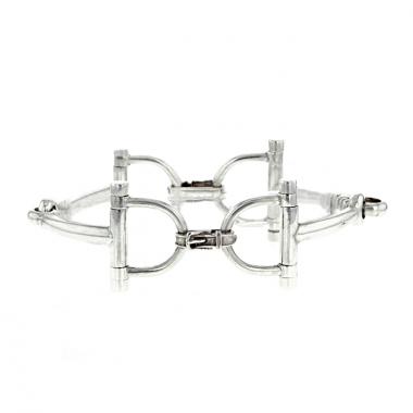 Hermes Mors articulated bracelet in silver