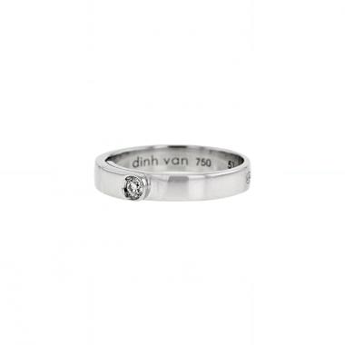 Anello Dinh Van Double Sens modello piccolo in oro bianco e diamante