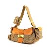 Borsa Street Chic in pelle gold e tela siglata beige - 00pp thumbnail