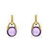 Pomellato articulated earrings in yellow gold and amethysts - 00pp thumbnail