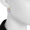 Pomellato articulated earrings in yellow gold and amethysts - Detail D1 thumbnail