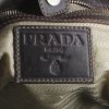 Bolso de mano Prada en cuero marrón y lona monogram beige - Detail D3 thumbnail