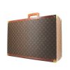 Maleta Bisten 60 Louis Vuitton en lona Monogram marrón y cuero natural - 00pp thumbnail