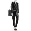Bolsa de viaje Dior en cuero negro - Detail D2 thumbnail