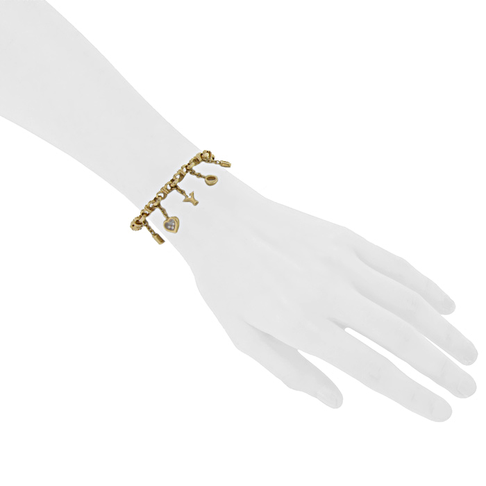 Bracciale Chopard Happy Diamonds in oro giallo e diamanti - Detail D1