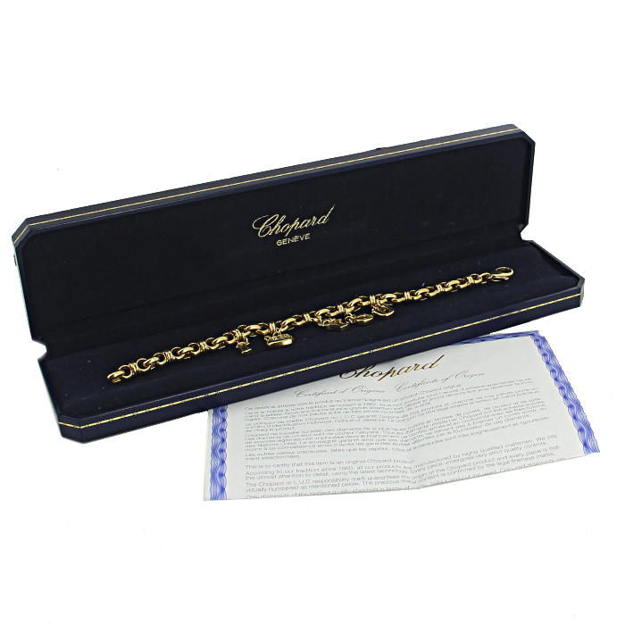 Bracciale Chopard Happy Diamonds in oro giallo e diamanti - Detail D2