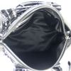 Borsa Versace Madonna Boston in pelle verniciata nera intrecciata e camoscio nero - Detail D2 thumbnail
