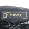 Borsa Versace Madonna Boston in pelle verniciata nera intrecciata e camoscio nero - Detail D3 thumbnail