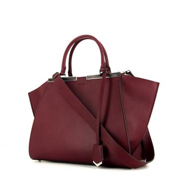 Bolso de mano Fendi 2 Jours en cuero violeta