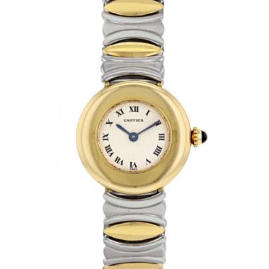 Reloj Cartier Colisee de oro y acero Circa  1990