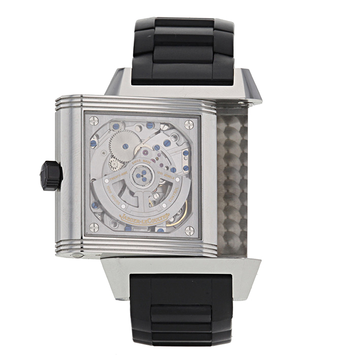Jaeger Lecoultre Reverso-Squadra watch in stainless steel Ref:  230877 Circa  2007 - Detail D3